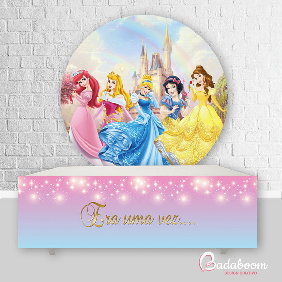 Kit Arte Digital Painel Princesas