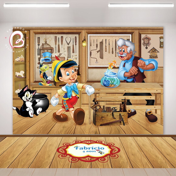 Kit Arte Digital Painel Pinóquio
