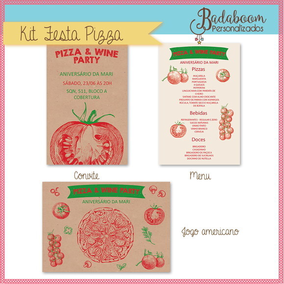 Kit Arte Digital Para Festa Pizza