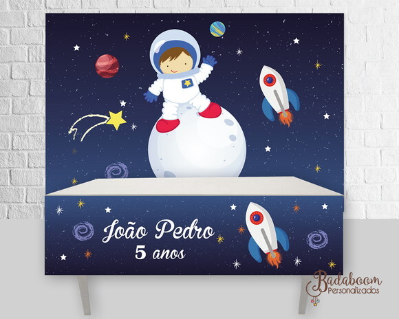 Kit Arte Digital Para Painel Astronauta