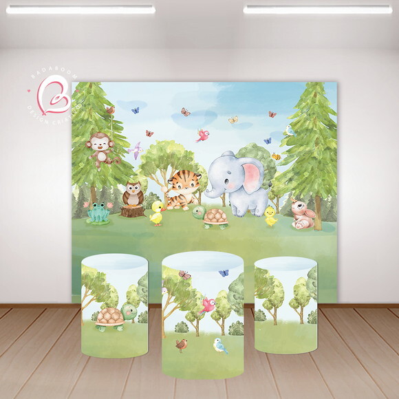 Kit Arte Digital para Painel Bosque Encantado