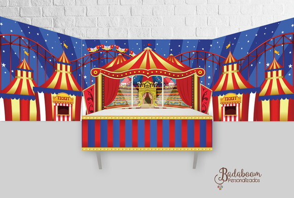 Kit Arte Digital para Painel Circo