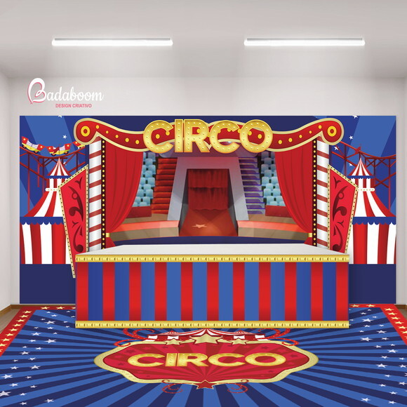 Kit Arte Digital Para Painel Circo