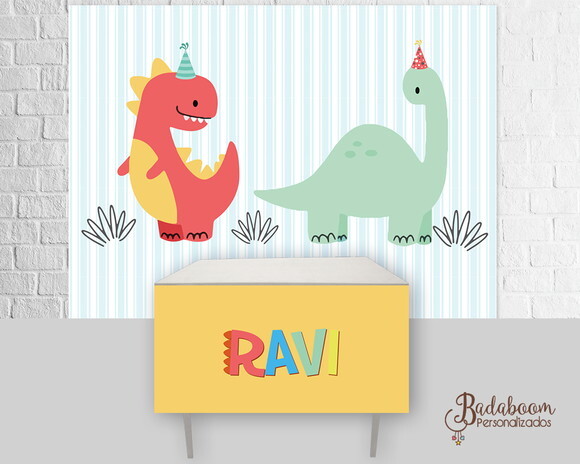 Kit Arte Digital para Painel Dino Baby