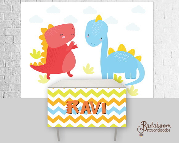 Kit Arte Digital Para Painel Dino Baby
