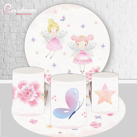 Kit Arte Digital para Painel Fadas