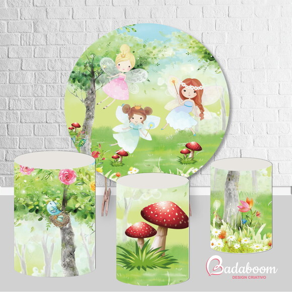 Kit Arte Digital Para Painel Fadas