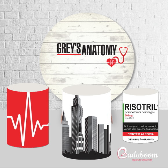 Kit Arte Digital Para Painel Grays Anatomy