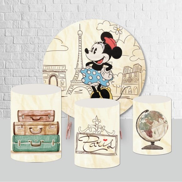 Kit Arte Digital Para Painel Minnie Paris