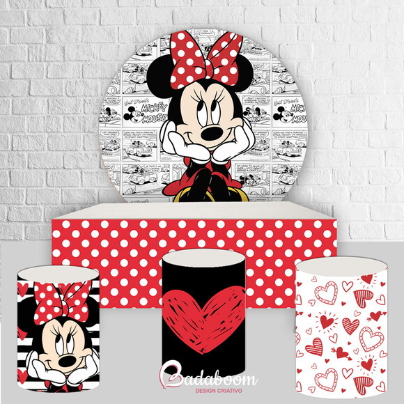 Kit Arte Digital Para Painel Minnie