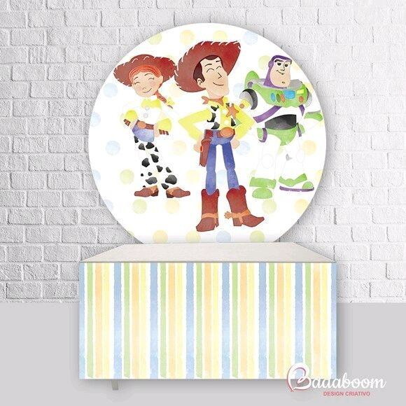 Kit Arte Digital Para Painel Toy Story Aquarela - C.837