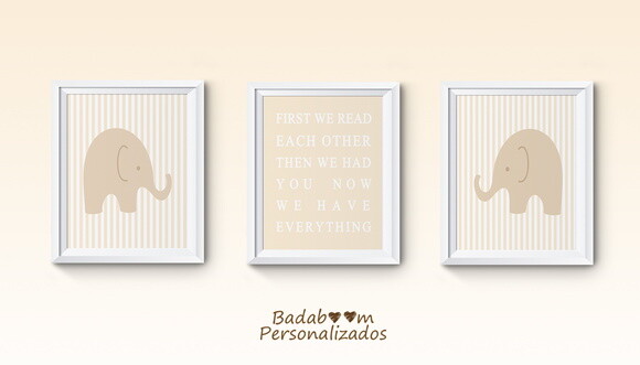 Kit Arte Digital para Poster Elefantes