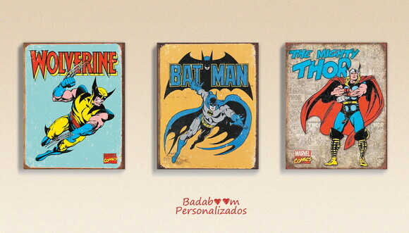 Kit Arte Digital Para Poster Heróis Vintage