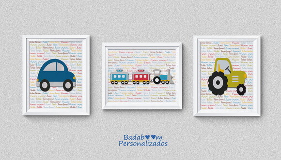 Kit Arte Digital para Poster Meios de Transporte