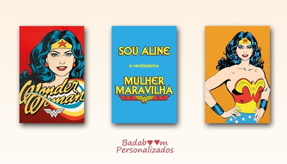 Kit Arte Digital Para Poster Mulher Maravilha