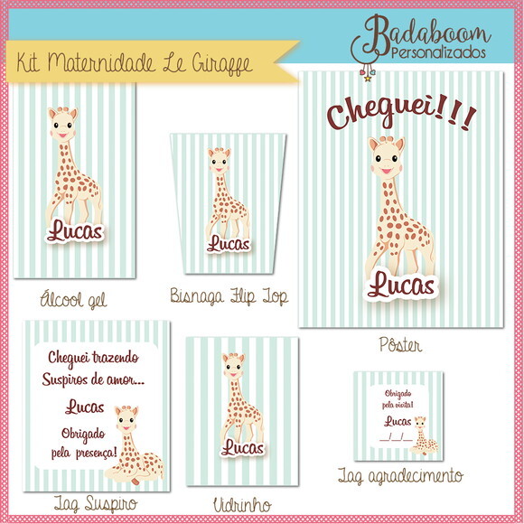 Kit Arte Maternidade Le Giraffe