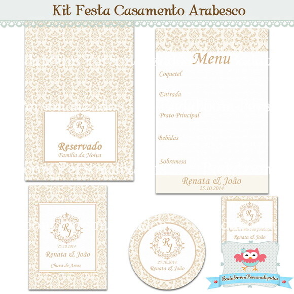 Kit Casamento Arabesco(arte)