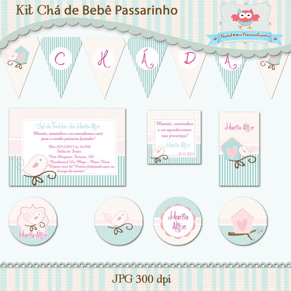 Kit Chá De Bebê Passarinho
