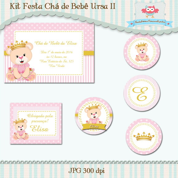 Kit Chá De Bebê Ursa