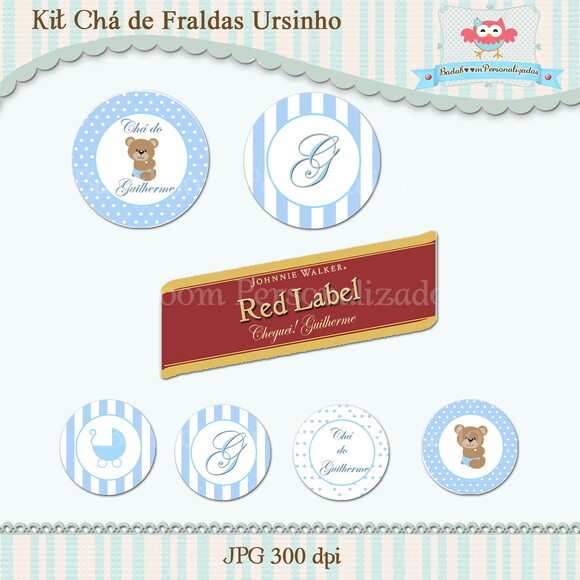 Kit Chá De Bebê Urso