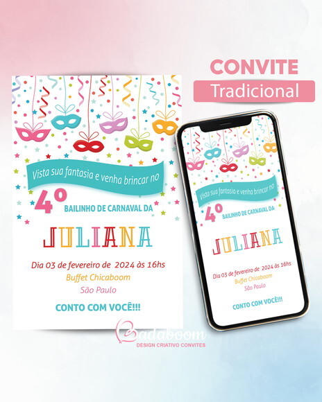 Kit Digital Convite Carnaval