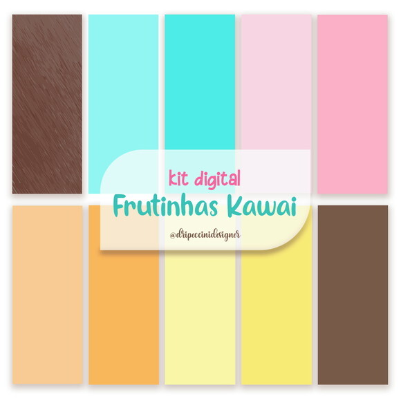 Kit Digital Frutinhas Kwaii