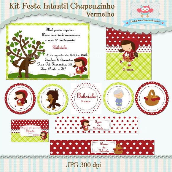 Kit Festa Chapéuzinho Vermelho - C.629