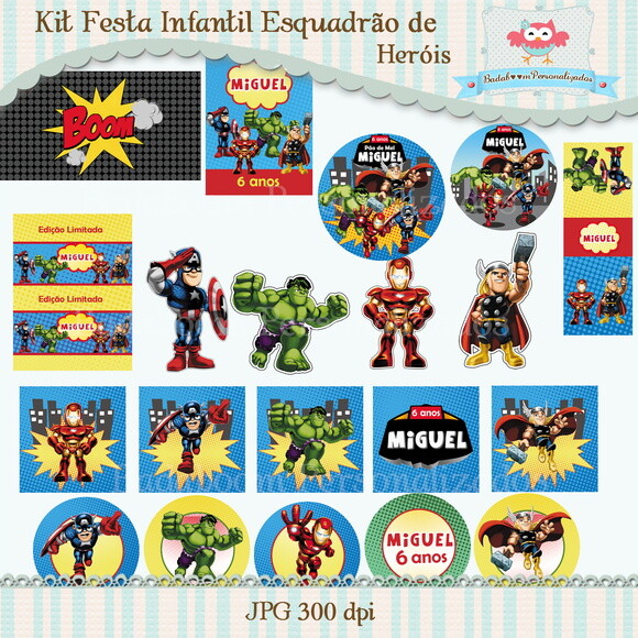 Kit Festa Esquadrão de Heróis - C.725
