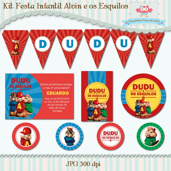 Kit Festa Infantil Alvin e os Esquilos - C.767