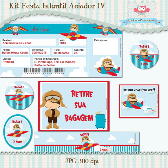 Kit Festa Infantil Aviador - C.29