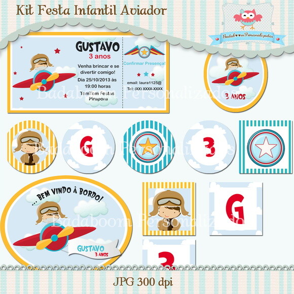 Kit Festa Infantil Aviador - C.640