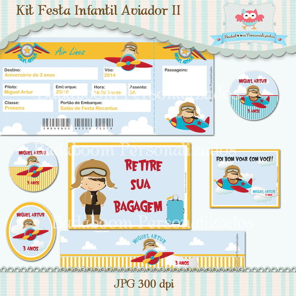 Kit Festa Infantil Aviador - C.714