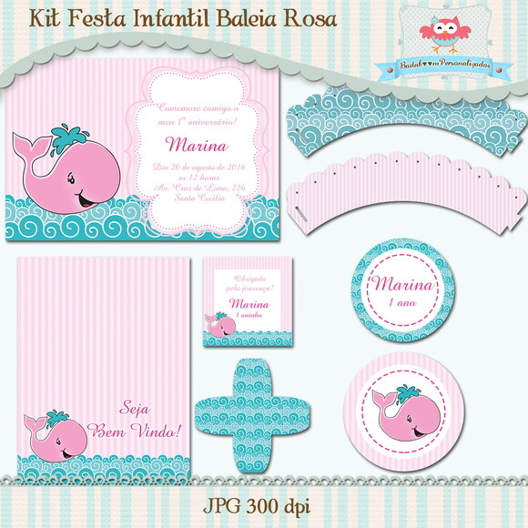 Kit Festa Infantil Baleia