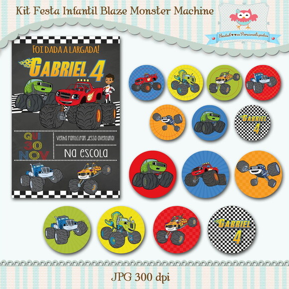 Kit Festa Infantil Blaze Monster Machine - C.98