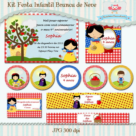 Kit Festa Infantil Branca de Neve - C.643