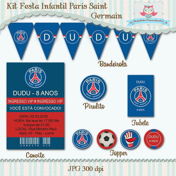Kit Festa Infantil Futebol PSG - C.153
