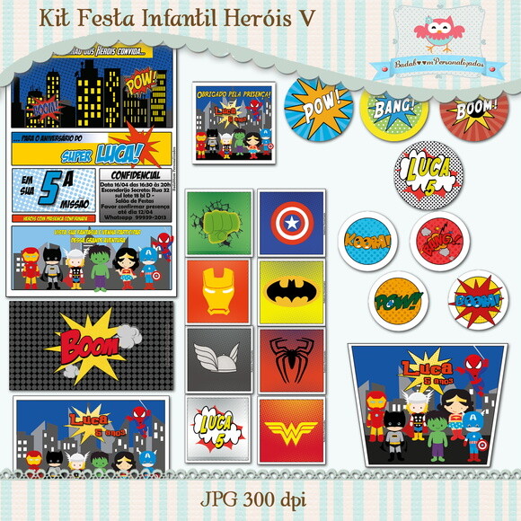 Kit Festa Infantil Heróis V