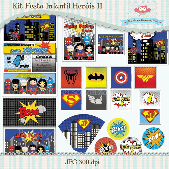 Kit Festa Infantil Heróis - C.510