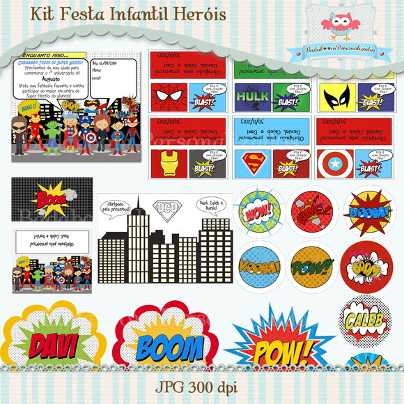 Kit Festa Infantil Heróis -C.500
