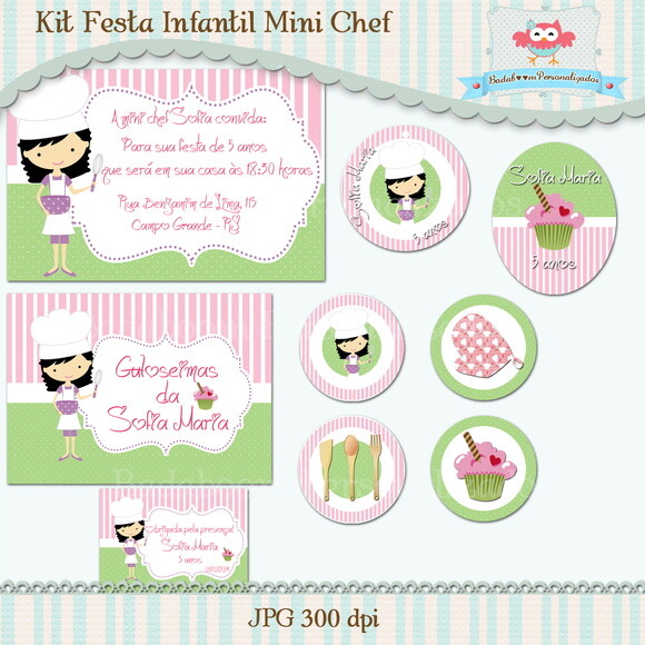 Kit Festa Infantil Mini Chef