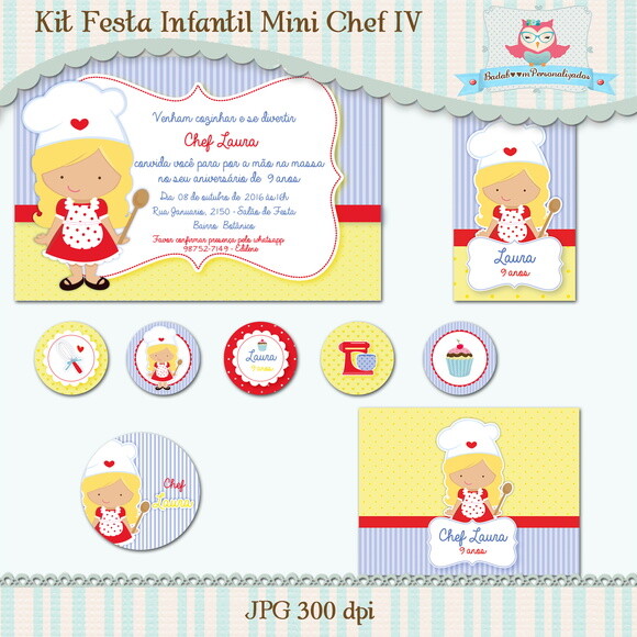 Kit Festa Infantil Mini Chef IV