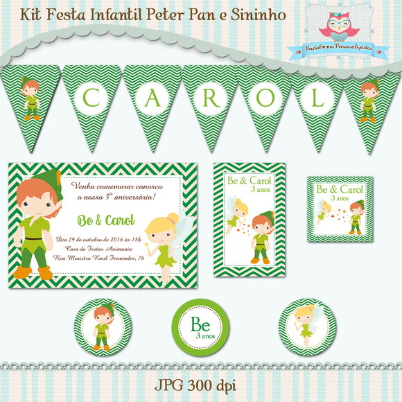 Kit Festa Infantil Peter Pan e Sininho