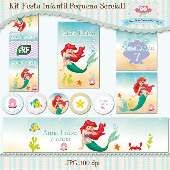 Kit Festa Infantil Pequena Sereia II