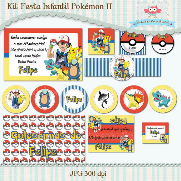 Kit Festa Infantil Pokémon II