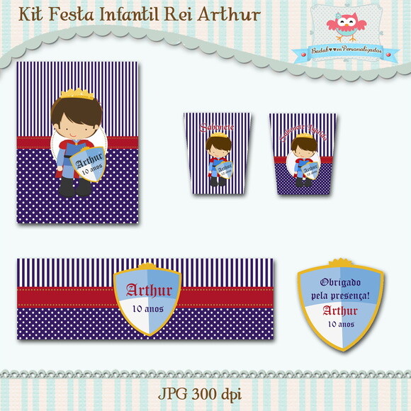 Kit Festa Infantil Rei Arthur - C.11