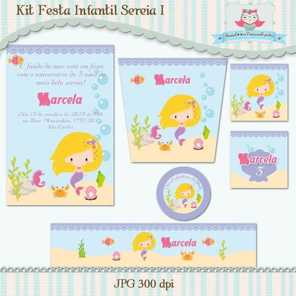 Kit Festa Infantil Sereia I
