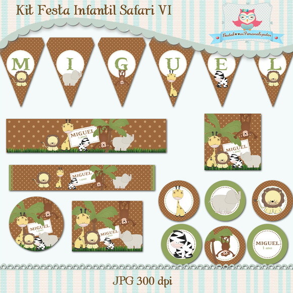 Kit Festa Infantil Safari VI