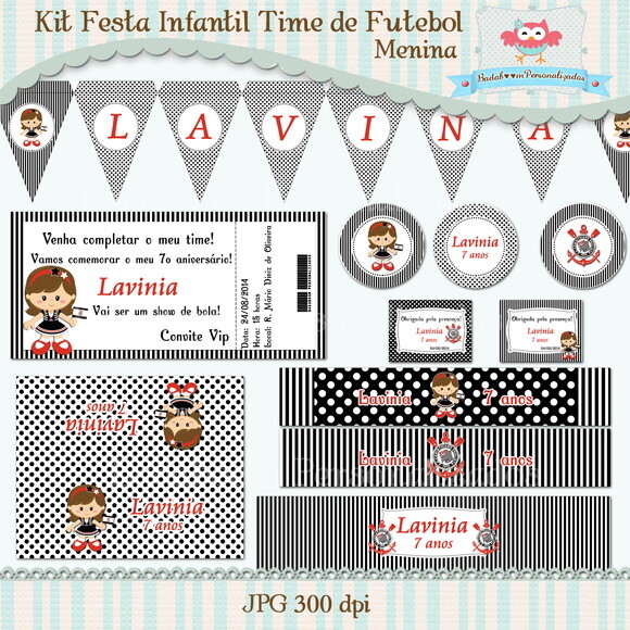 Kit Festa Infantil Time de Futebol