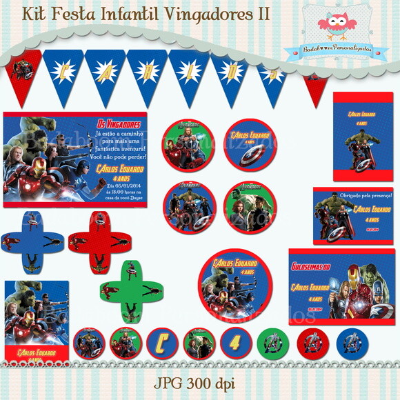 Kit Festa Infantil Vingadores II