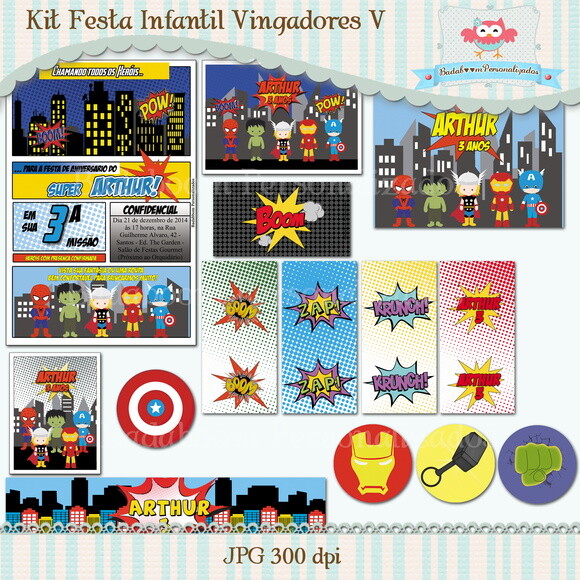 Kit Festa Infantil Vingadores - C.663